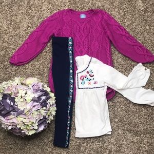BabyGap Girls Sweater Dress with matching outfit